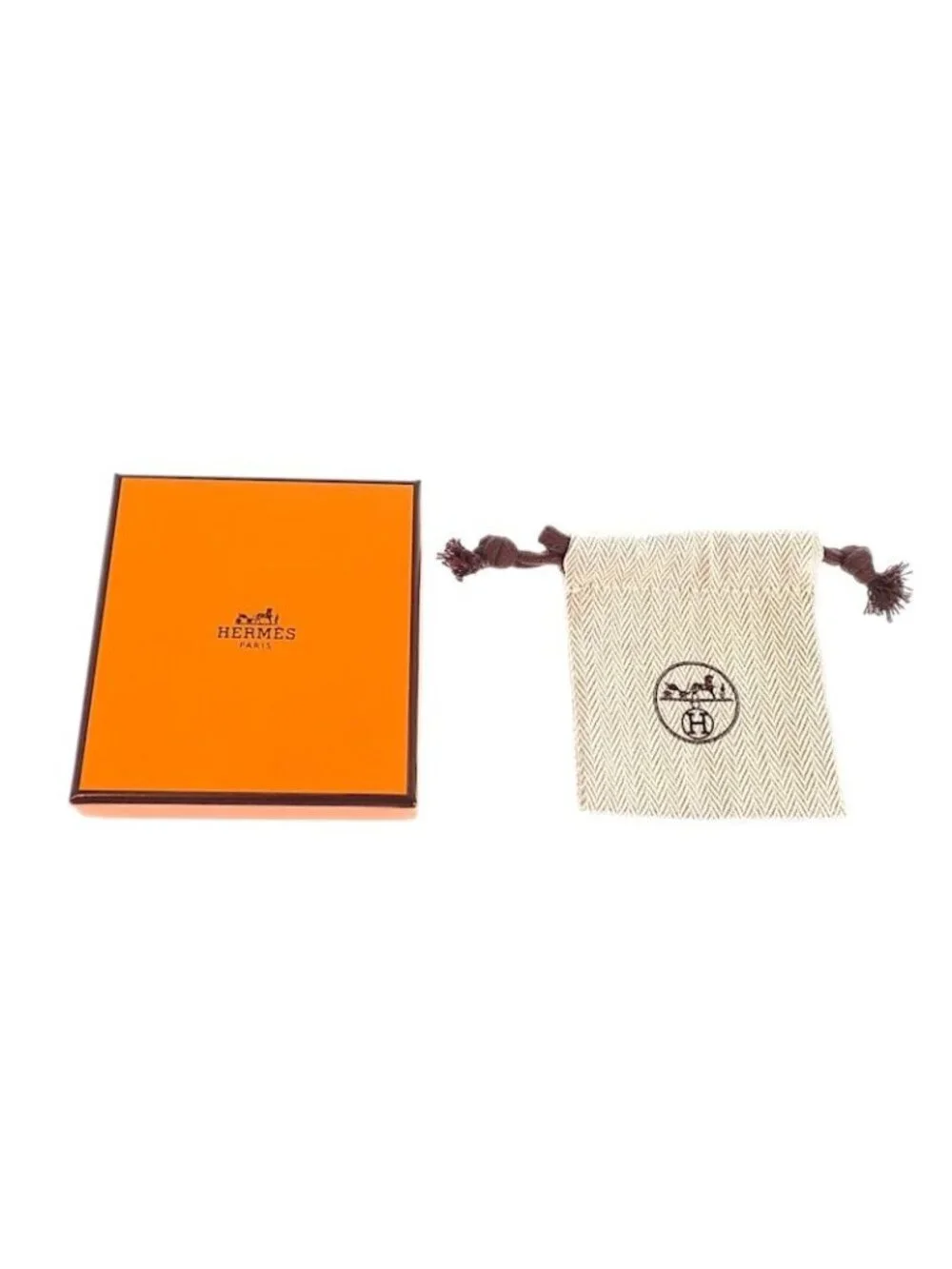 Hermes Mini Pop Earrings Included Metal Pink Gold Gray Ju